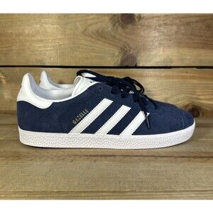 NEW Mens 6.5 / Womens 7.5 Adidas Gazelle Collegiate Navy Cloud White Shoe BY9144